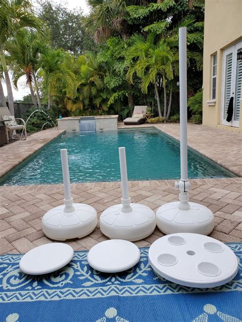 Relaxation Station Swimming Pool Table And Stools Aughog Products Llc Pool Umbrellas