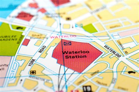 Map Image Of Waterloo Station London England Stock Photo Download