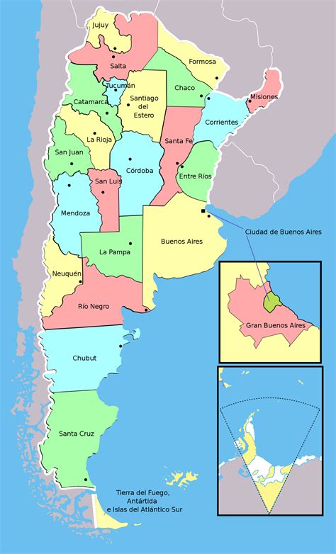 List of regions of Argentina | Mapa politico, Mapa de argentina