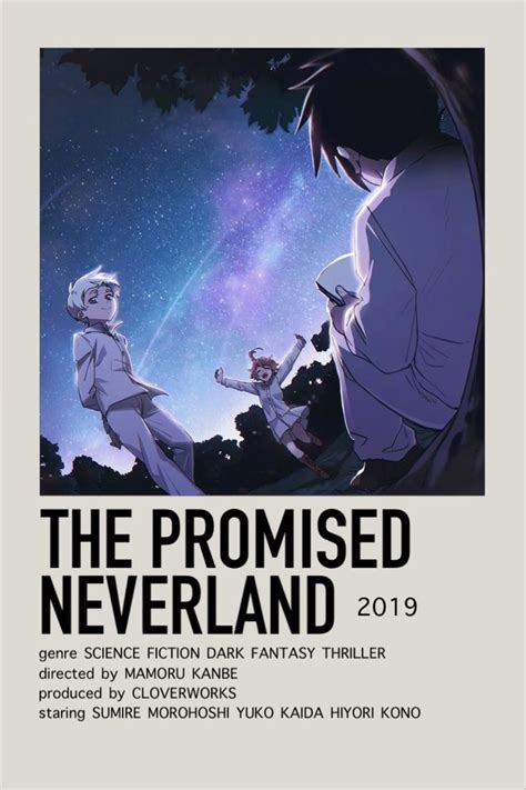The Promised Neverland Impresión De Póster Pósteres Ilustraciones Carteles De Cine Minimalistas