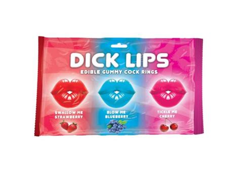 Dick Lips Edible Gummy Candy Cock Rings 3 Pk Hott Products Wt2987 Sex