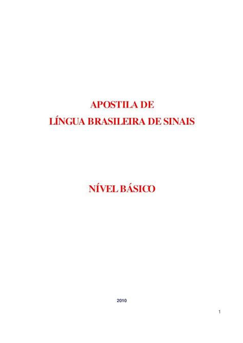 Pdf Apostila De L Ngua Brasileira De Sinais N Vel Pdf Filea L Ngua Brasileira De Sinais