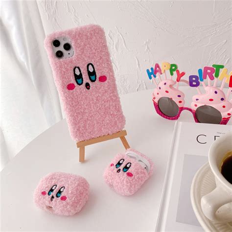 Kawaii Kirby Plush Iphone And Airpod Case Kuru Store