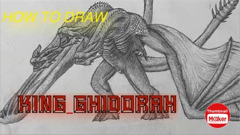 How To Draw King Ghidorah From Godzilla King Of The Monsters Youtube
