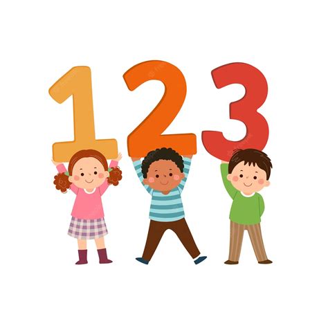 Premium Vector Vector Cartoon Kids Carrying 123 Numbers Back To