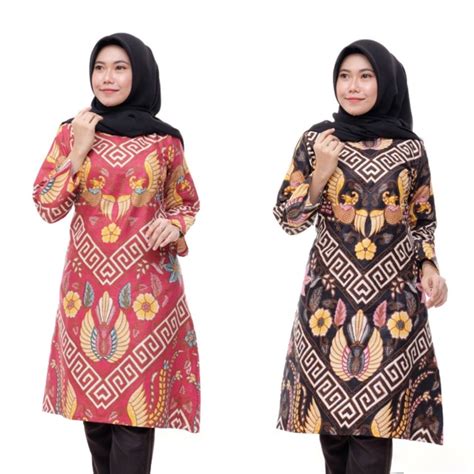 Trend model baju batik atasan trend 2020. Model Baju Batik Wanita Terbaru 2020 Atasan Lengan Panjang Tunik | Shopee Indonesia