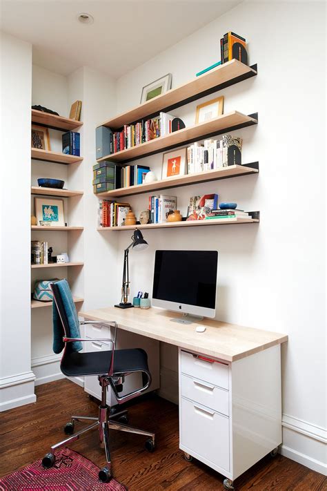 Floating Shelves Above Desk In Office By Michelle Gage Shelves Above Desk Home Office Shelves