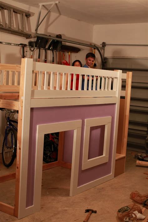 Build your own diy loft bed for only $75! Ana White | Princess Bed with Stairs and Slide - DIY Projects