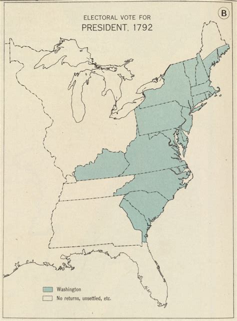 Electoral Vote For President 1792 Norman B Leventhal Map