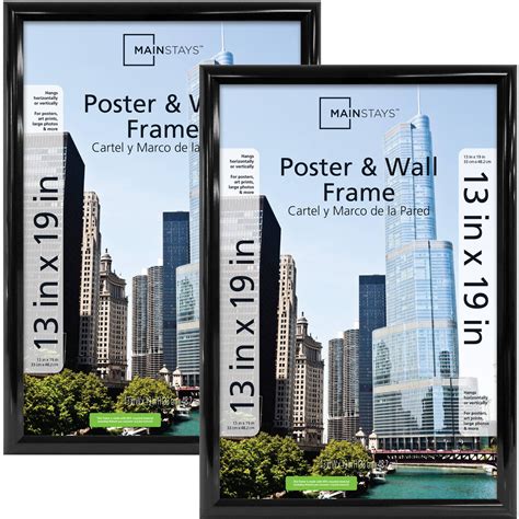 Mainstays 13x19 Trendsetter Poster And Picture Frame Black Set Of 2