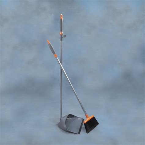 Long Handled Dust Pan Broom With Ergo Handle North Coast