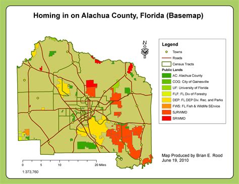 Applications in GIS - Rood: Week 6: Homing in on Alachua County, FL