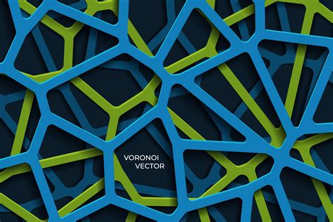 Abstract Voronoi Cell 3d Geometric Background Minimal Polygonal Shapes