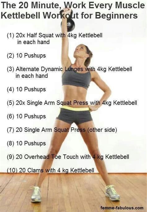 20 Minute Kettlebell Workout Kettlebell Training Kettlebell Workout
