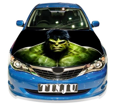We have a collection of car hood vinyls, choose an eagle, a lion or racing stripes and flags etc. Anime Hulk PVC Self Adhesive Vinyl Car Hood Stickers ...