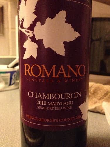 Romano Vineyard Winery Chambourcin Mryland Semi Dry Red Vivino