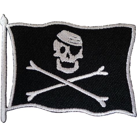 Pirate Flag Patch Iron On Sew On Jolly Roger Jacket Etsy Uk Flag