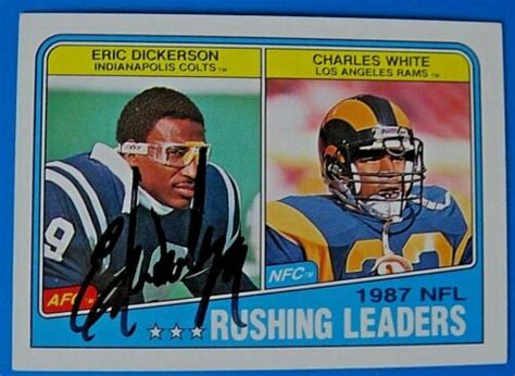1988 Topps Eric Dickerson Signed Football Card 217 Autograph ~ Jsa