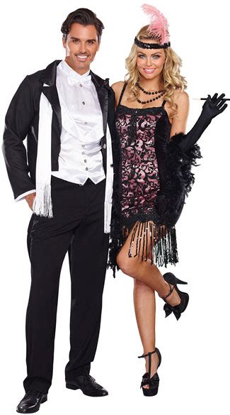 Gatsby Party Guests Couples Costume Cotton Club Cutie Costume Flapper Costume Sexy Flapper