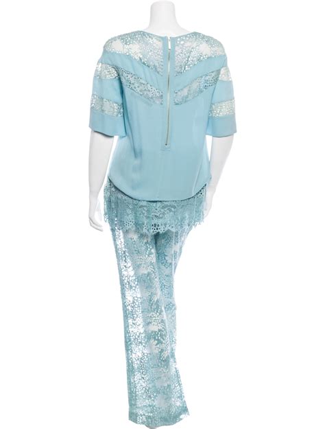 Elie Saab Spring 2015 Lace Silk Pant Set W Tags Clothing Eli20216