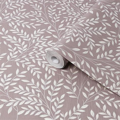 Superfresco Easy Mauve Leaves Smooth Wallpaper Sample Diy At Bandq
