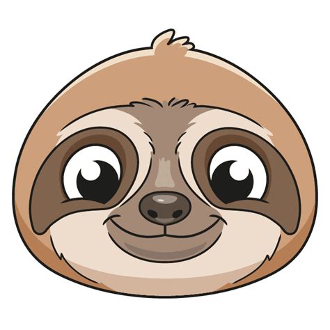 How To Draw An Easy Sloth Face Really Easy Drawing Tutorial