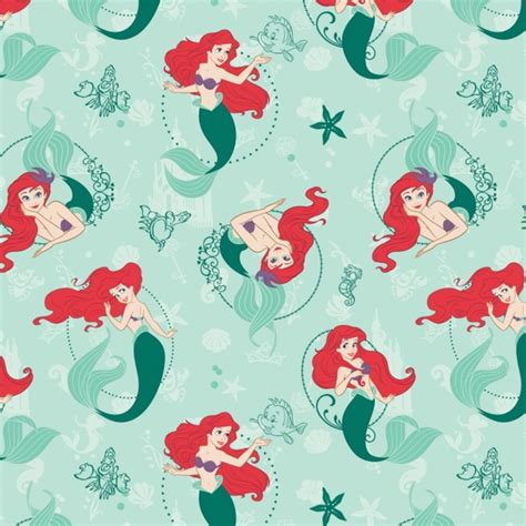 disney princess ariel little mermaid in light green fabric