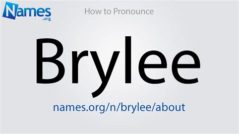 How To Pronounce Brylee Youtube