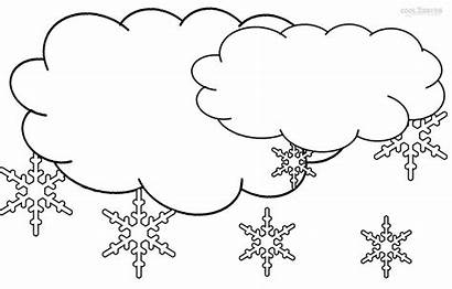 Coloring Cloud Pages Cool2bkids Printable Weather Rain
