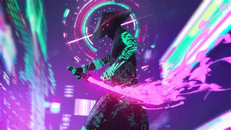 ❤ get the best wallpaper neon on wallpaperset. Neon Samurai Cyberpunk Wallpaper, HD Artist 4K Wallpapers ...