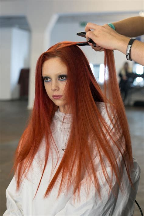 Pretty Redhead Getting Her Hair Flattened Hair Beautiful Hair Color