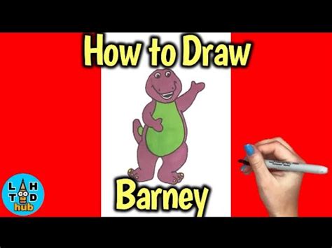 How To Draw Barney Art Lesson YouTube