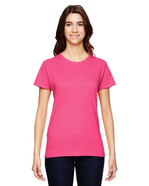 Anvil The Anvil Ladies Lightweight T Shirt Neon Pink S