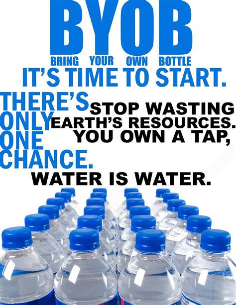 You might see byob written on the invitation. Water Matters: Source Of Life Running Out: Water Scientists