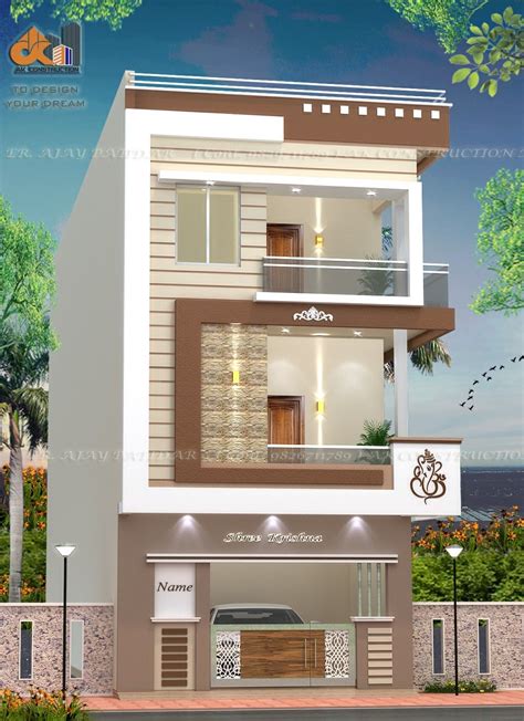 Three Floor Home Design Small House Front Design Small House Design