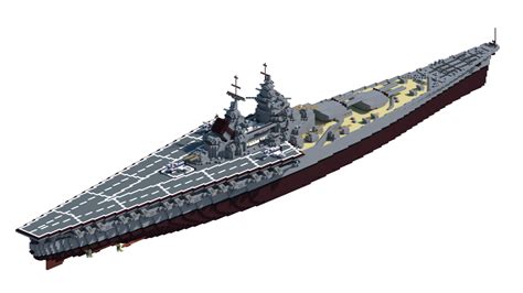 Fictional French Hybrid Battleship Carrier - Maréchal Turenne Minecraft Map