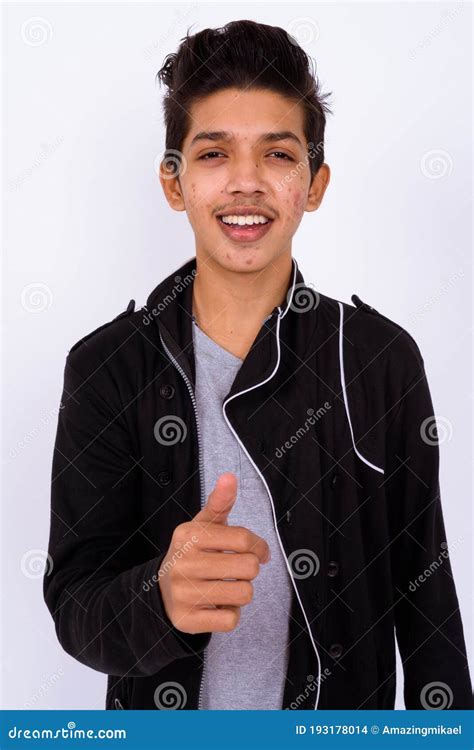 Portrait Of Young Handsome Indian Teenage Boy Stock Photo Image Of