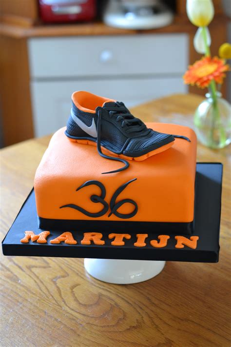 Birthday cakes are often layer cakes with frosting served with small lit candles on top representing the celebrant's age. Running Shoe Cake | Birthday Cakes | Pinterest | Running shoes, Cake and Birthday cakes