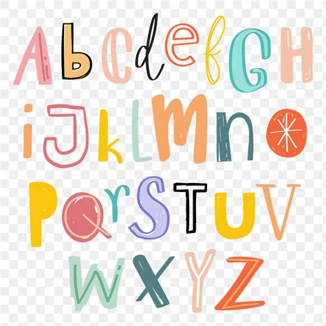 Alphabet Png Doodle Typography Font Set Free Image By Rawpixel Com