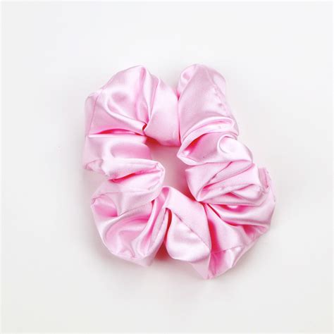 Satin Scrunchie Pink Pink Scrunchies Hair Accessories Scrunchie Hairstyles