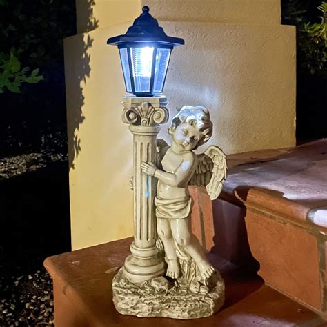 Buy Aloak Angel Statue With Solar Lights Right 197 Inch Outdoor