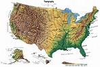 Topografische Karte USA - USA topografische Karte (Nordamerika - und ...