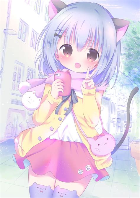 Anime Art~♡ Cat Girl Neko Cat Ears Nekomimi Cat