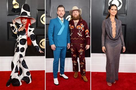 Country Music Stars Dazzle At The 2023 Grammy Awards Red Carpet Photos