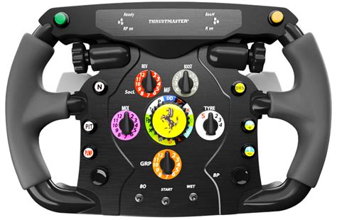 Ferrari took a cue from its formula 1 race cars with its steering wheel, incorporating numerous functions on its spokes, including wipers, engine start, high beams, turn signals and the all. A review of the Thrustmaster Ferrari F1 wheel (a T500 RS add-on)