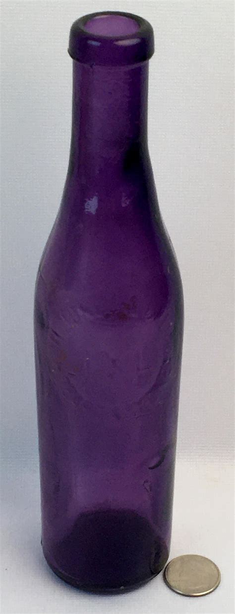 Lot Antique C 1890 Purple Amethyst Blown Glass H Jones And Co Ltd I X L Hobart And Sydney Soda