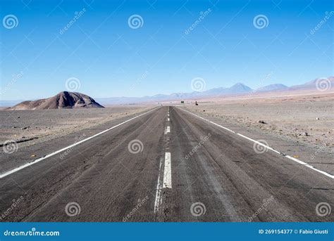 Road Into The Atacama Desert Barren Rocky Landscape Arid Mountains
