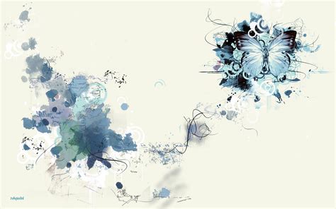 Wallpaper Ilustrasi Abstrak Langit Karya Seni Biru Desain Grafis