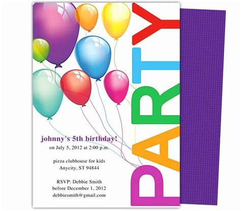 Microsoft Word Birthday Invitation Template Unique 5 Birthday Invitat