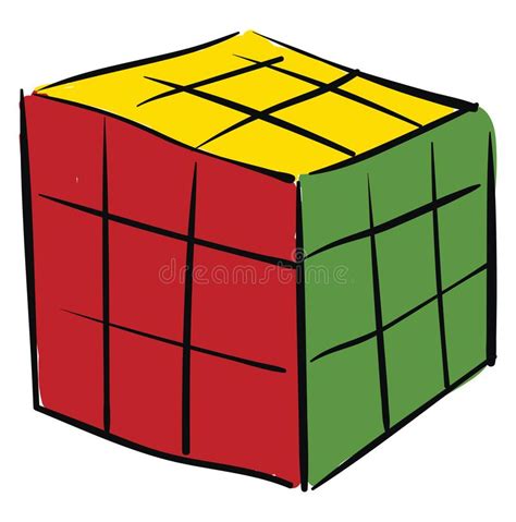 Rubik`s Cube A Color Combination Puzzle Enjoyed By All Ages Vector